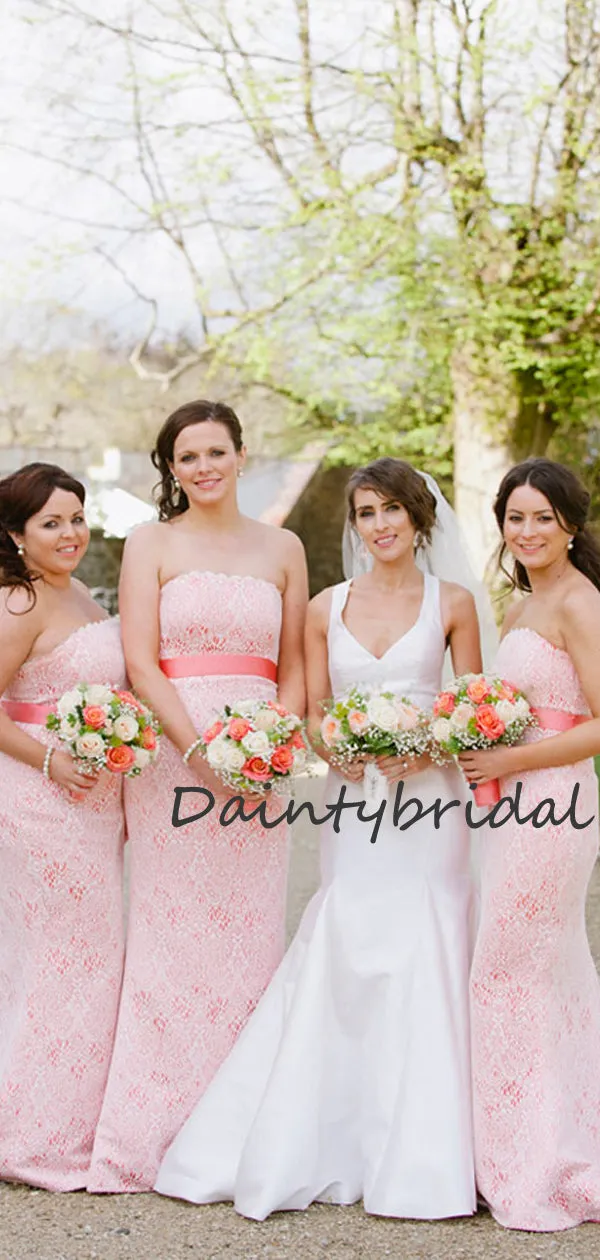 Beautiful Mermaid Straight Lace Evening Dresses Party Long Bridesmaid Dresses.DB10666