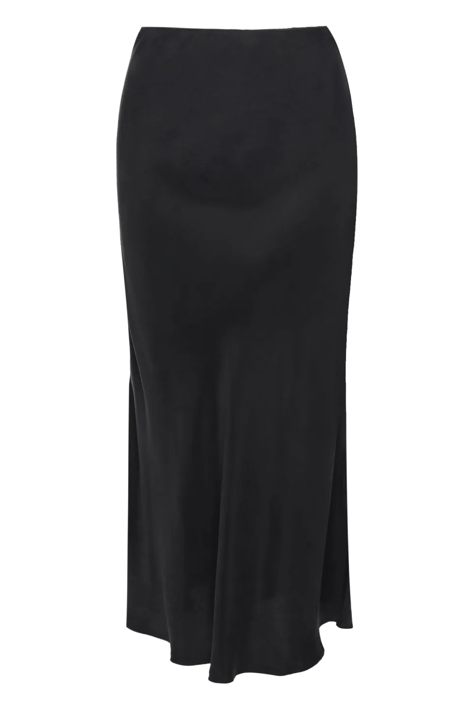 Beyond Black Cupro Bias Cut Midi Skirt