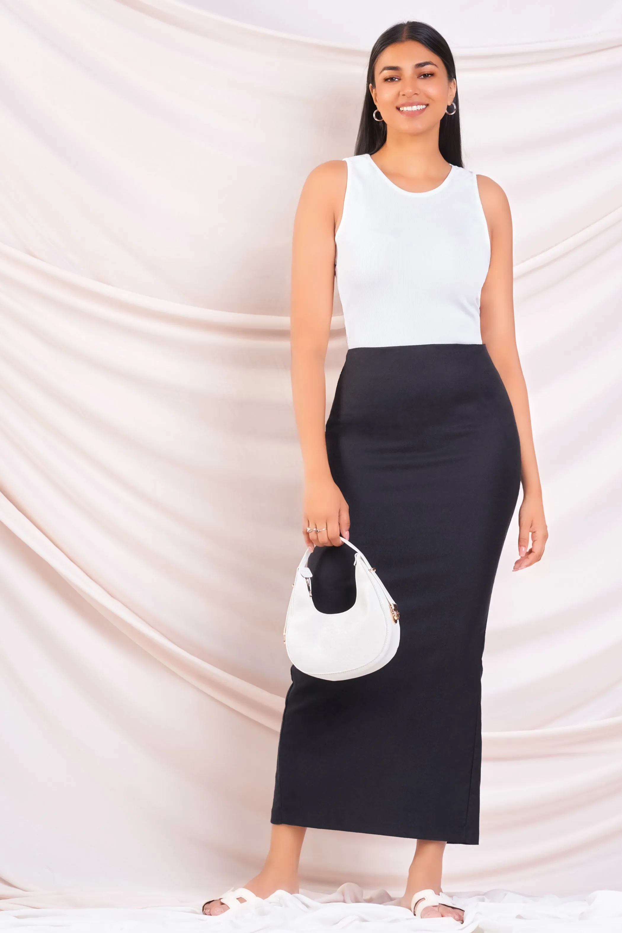 Black Linen Maxi Skirt