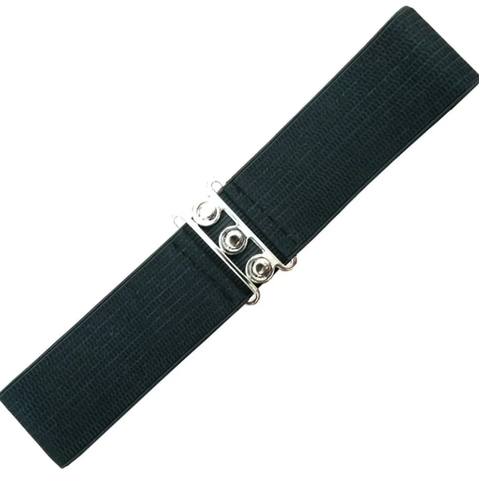 Black Retro Stretch Belt