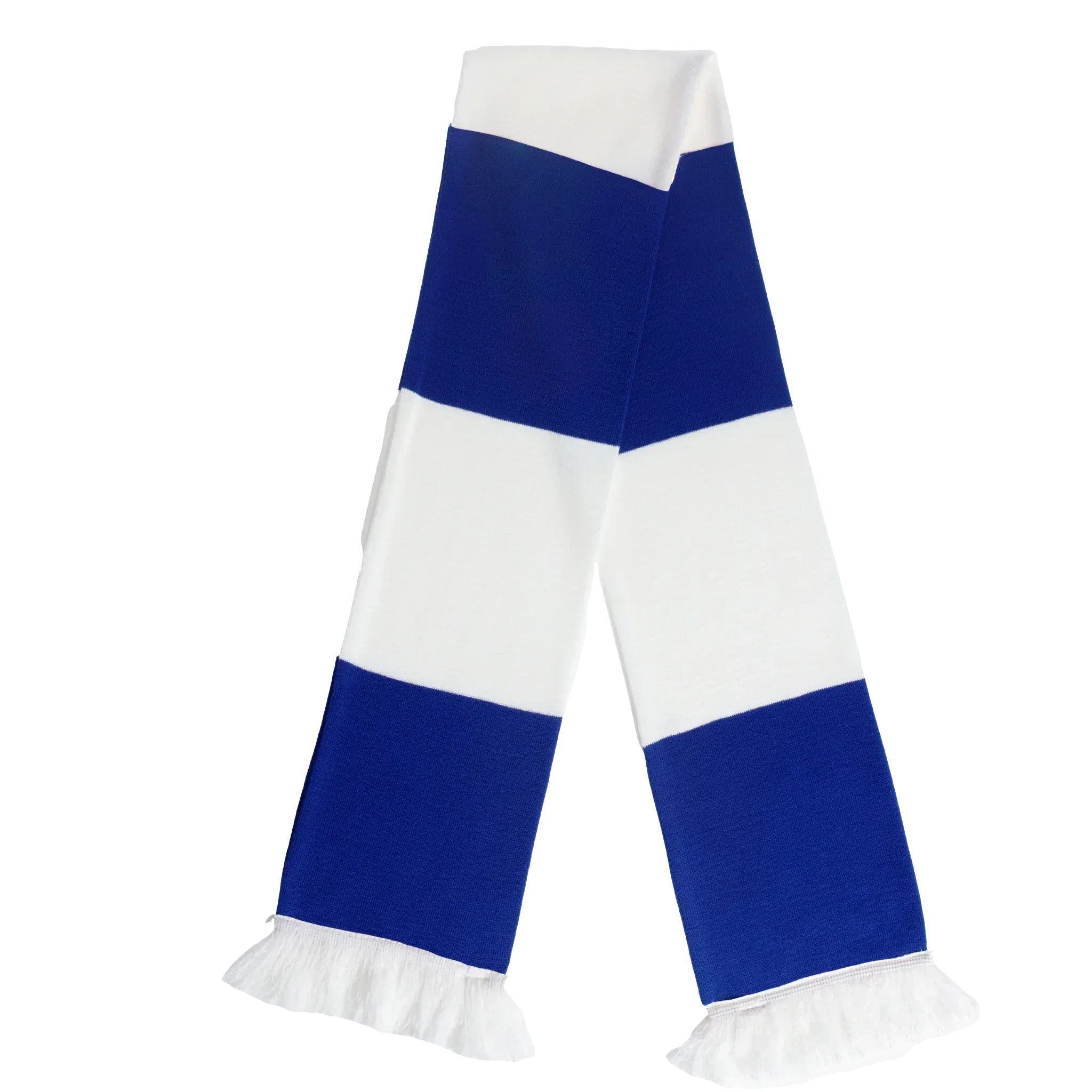 Blue & White Bar Scarf