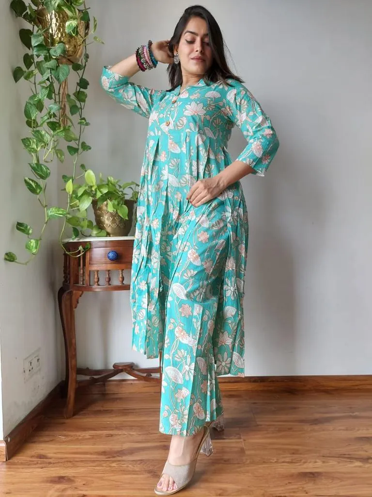 Blue Naira Cut Suit Set