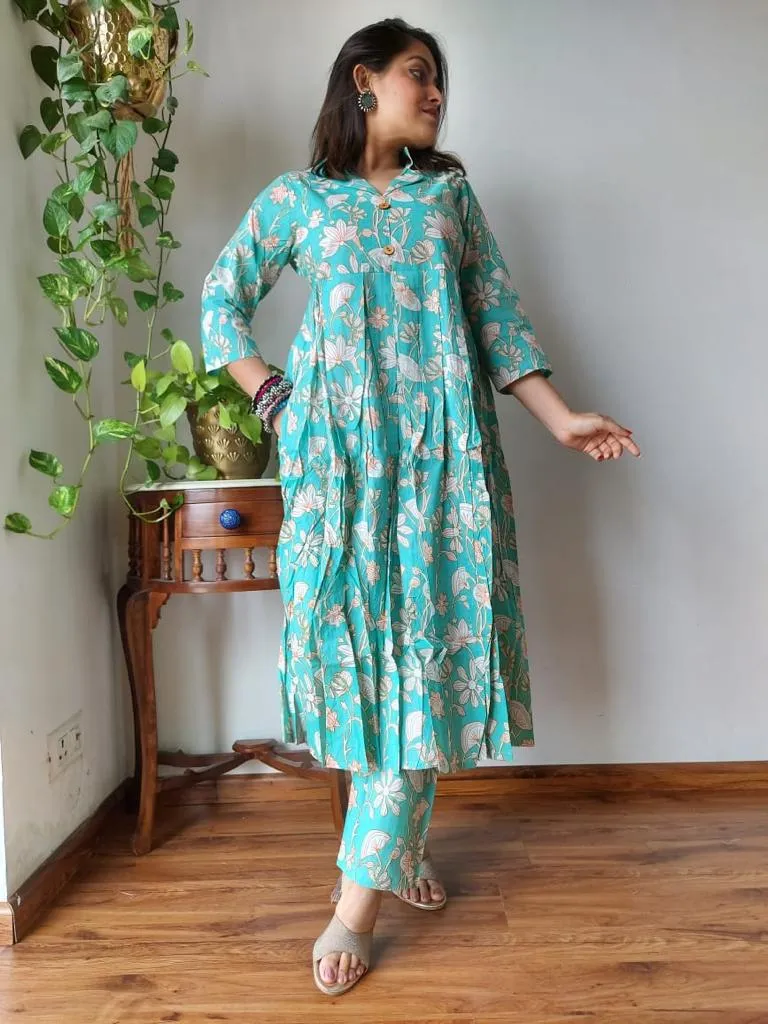 Blue Naira Cut Suit Set