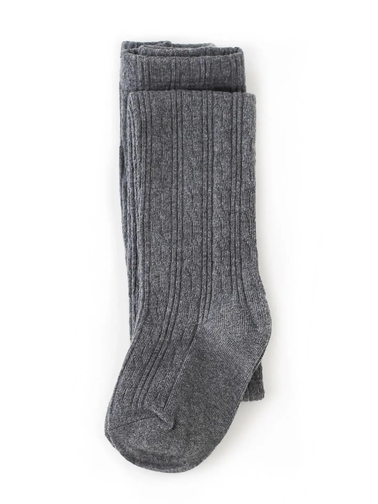 Cable Knit Tights - Charcoal