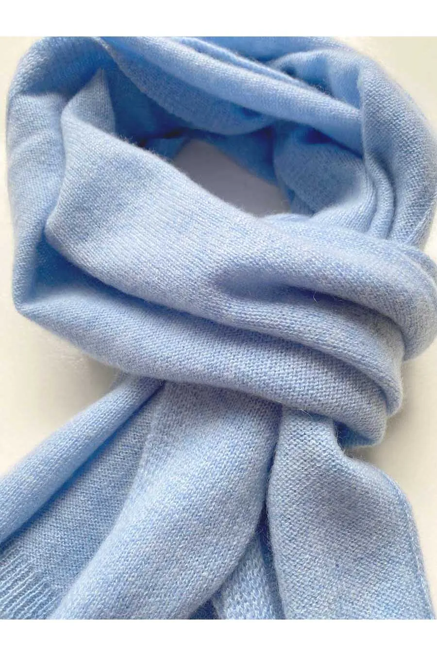 Cashmere scarf in Powder blue