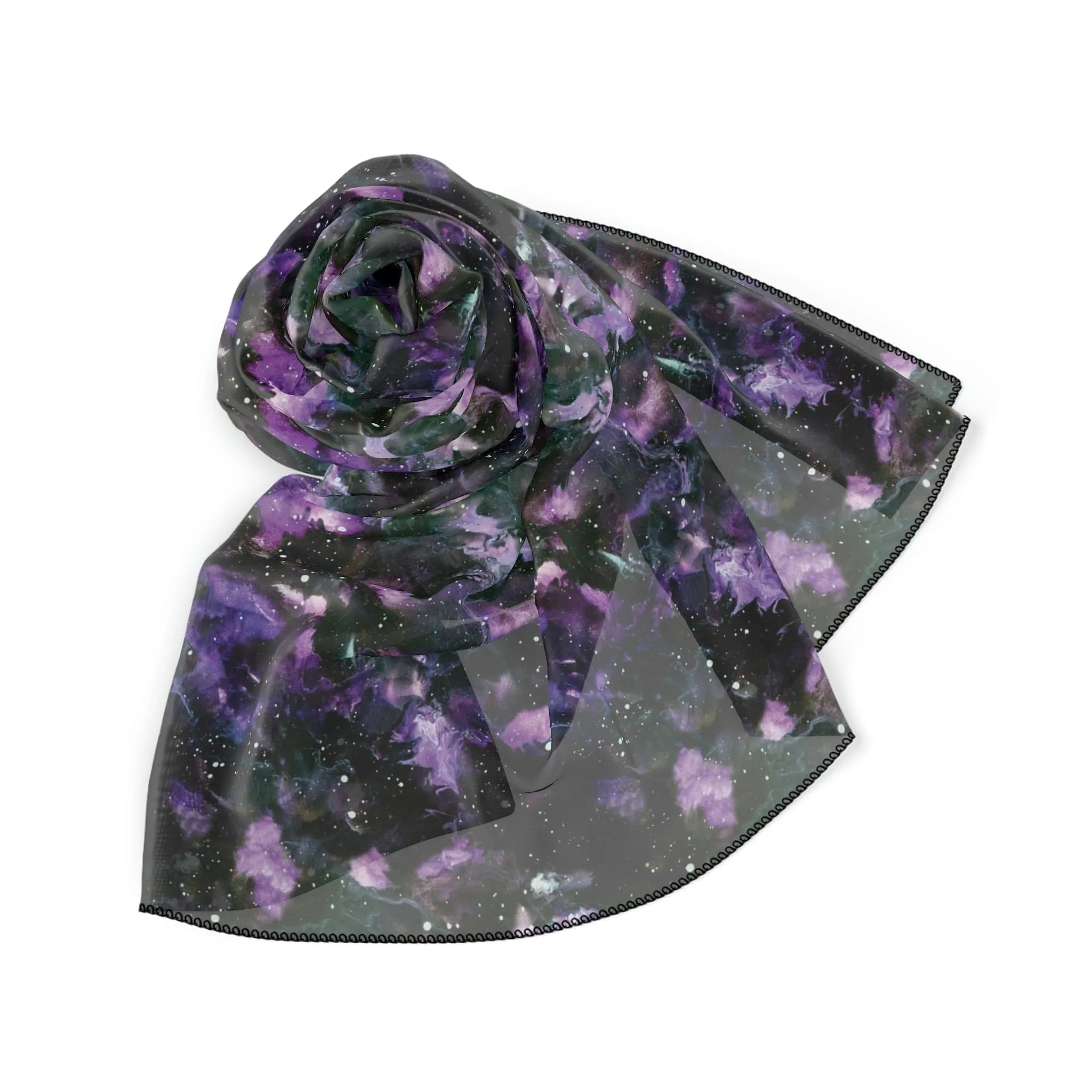 Chiffon Scarf - Purple Storm Print