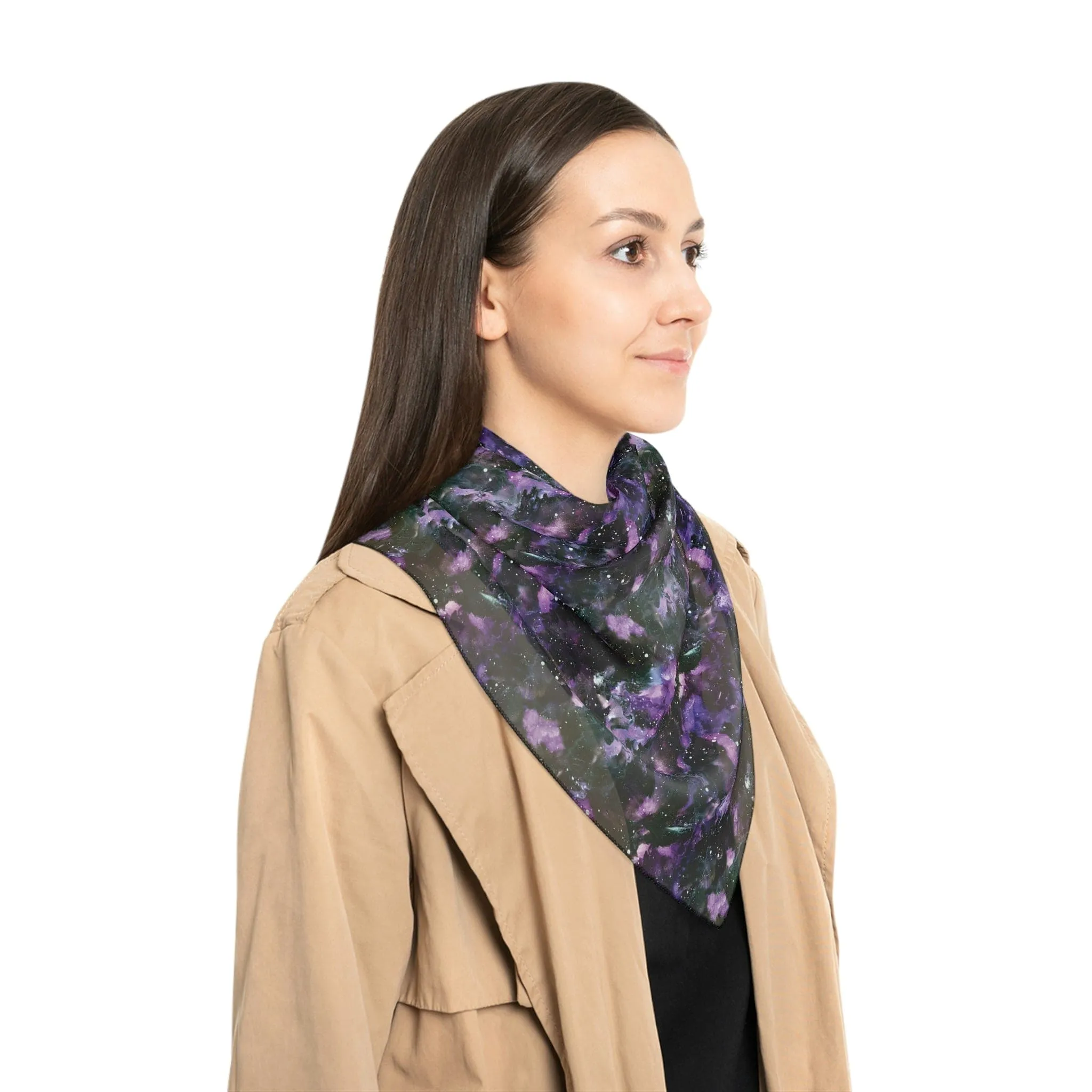 Chiffon Scarf - Purple Storm Print