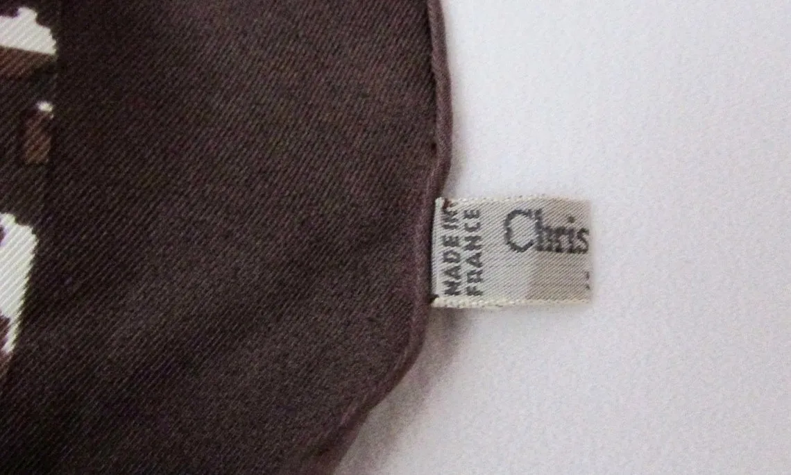 CHRISTIAN DIOR 70s Silk Oblique Logo Monogram Scarf