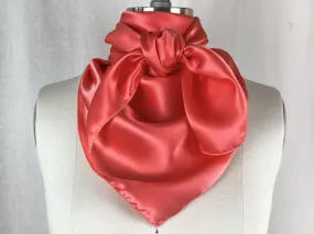 CR Coral Silk Scarf 36x36