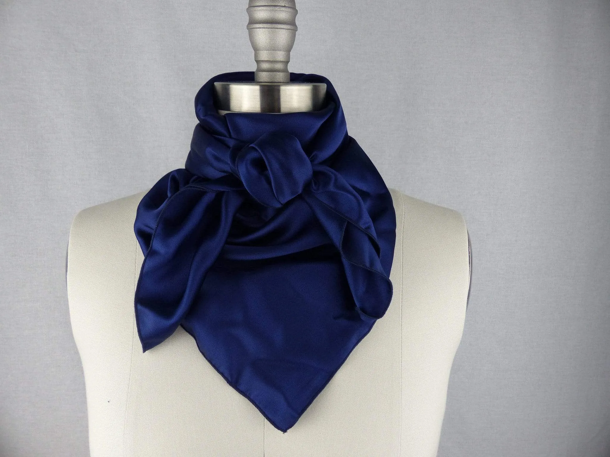 CR Navy Silk Scarf