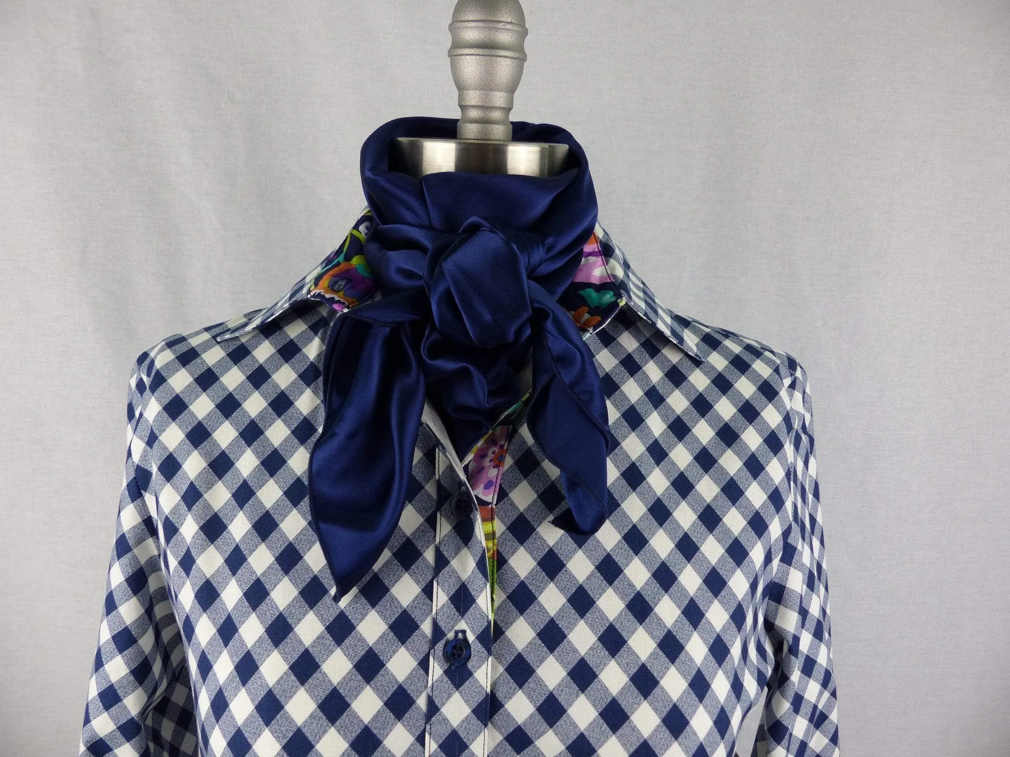 CR Navy Silk Scarf