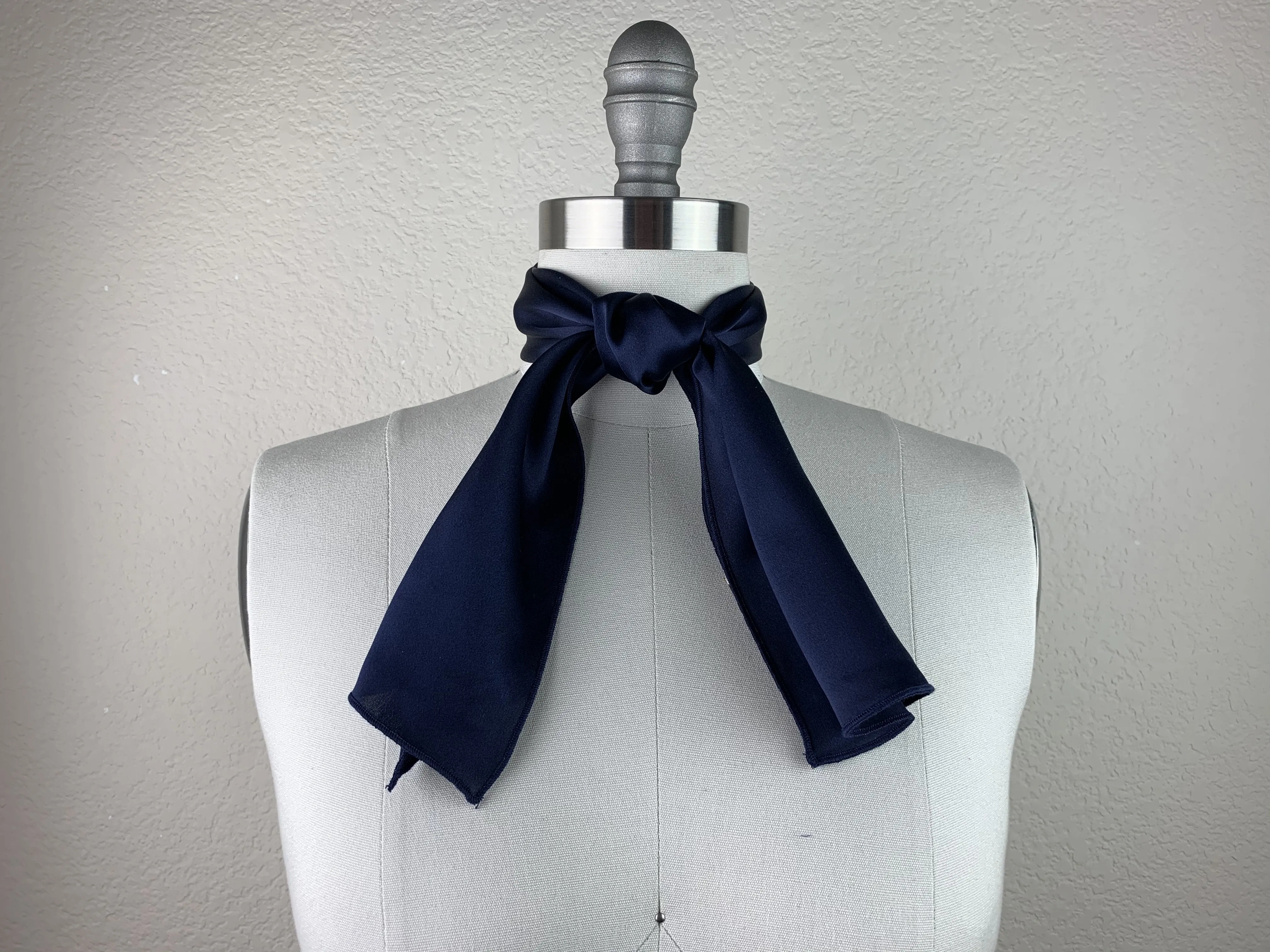 CR Navy Silk Scarf