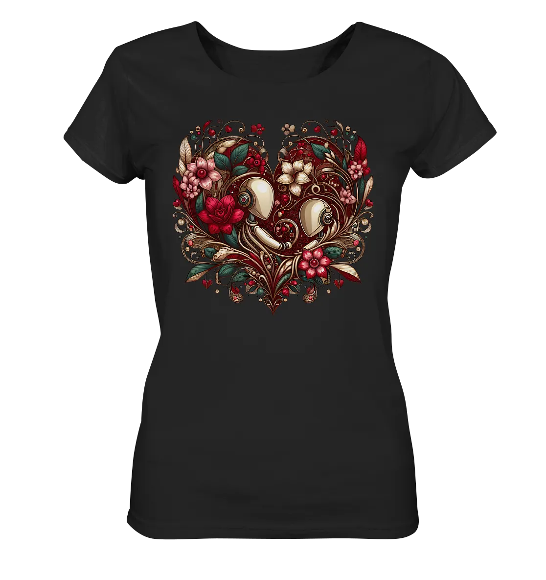 Damen T-Shirt mit Herzmotiv "Amoure Botanicals"