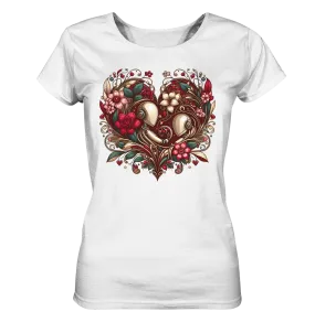 Damen T-Shirt mit Herzmotiv "Amoure Botanicals"