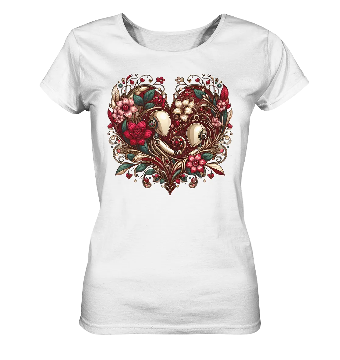 Damen T-Shirt mit Herzmotiv "Amoure Botanicals"