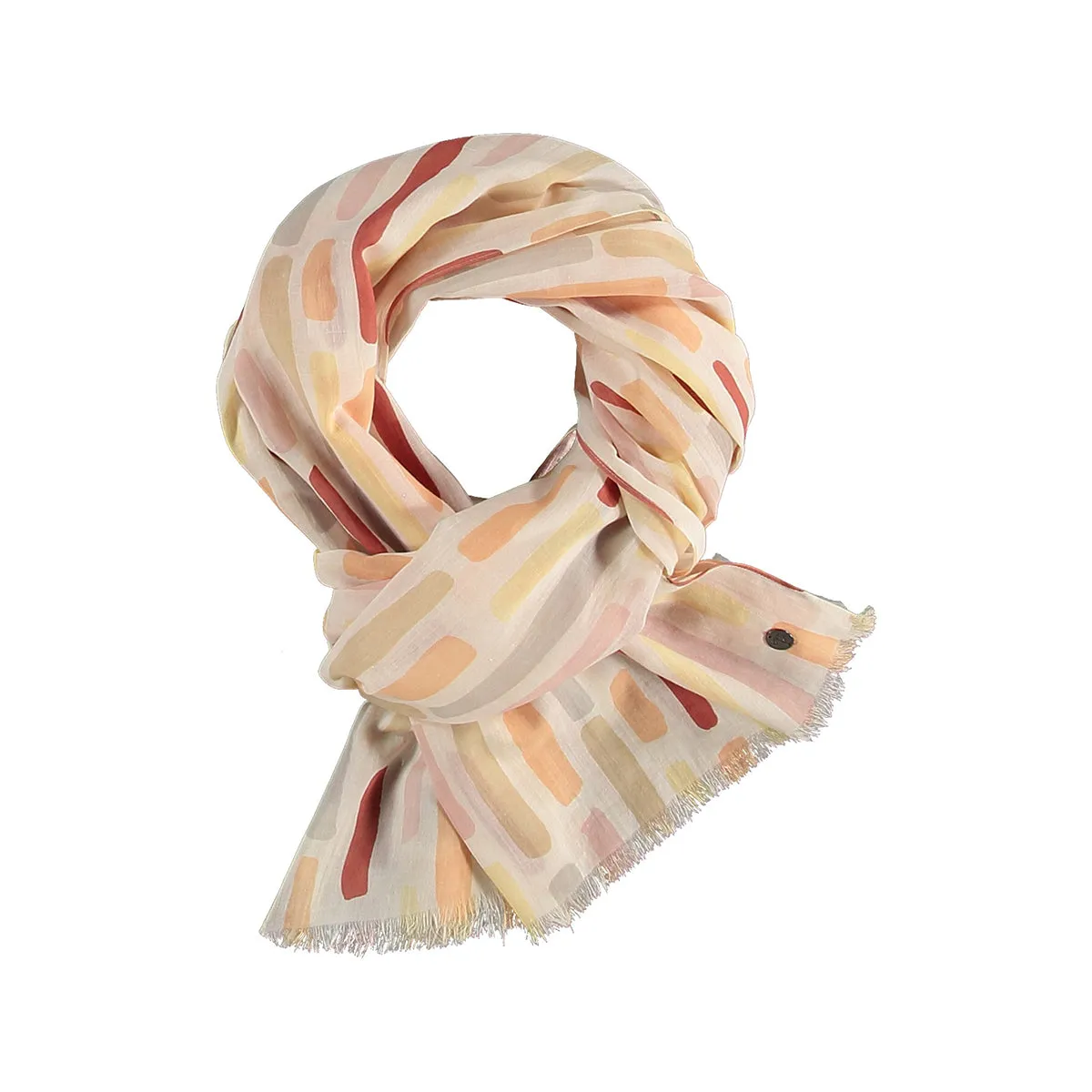 Dash Stripe Cotton Print Scarf