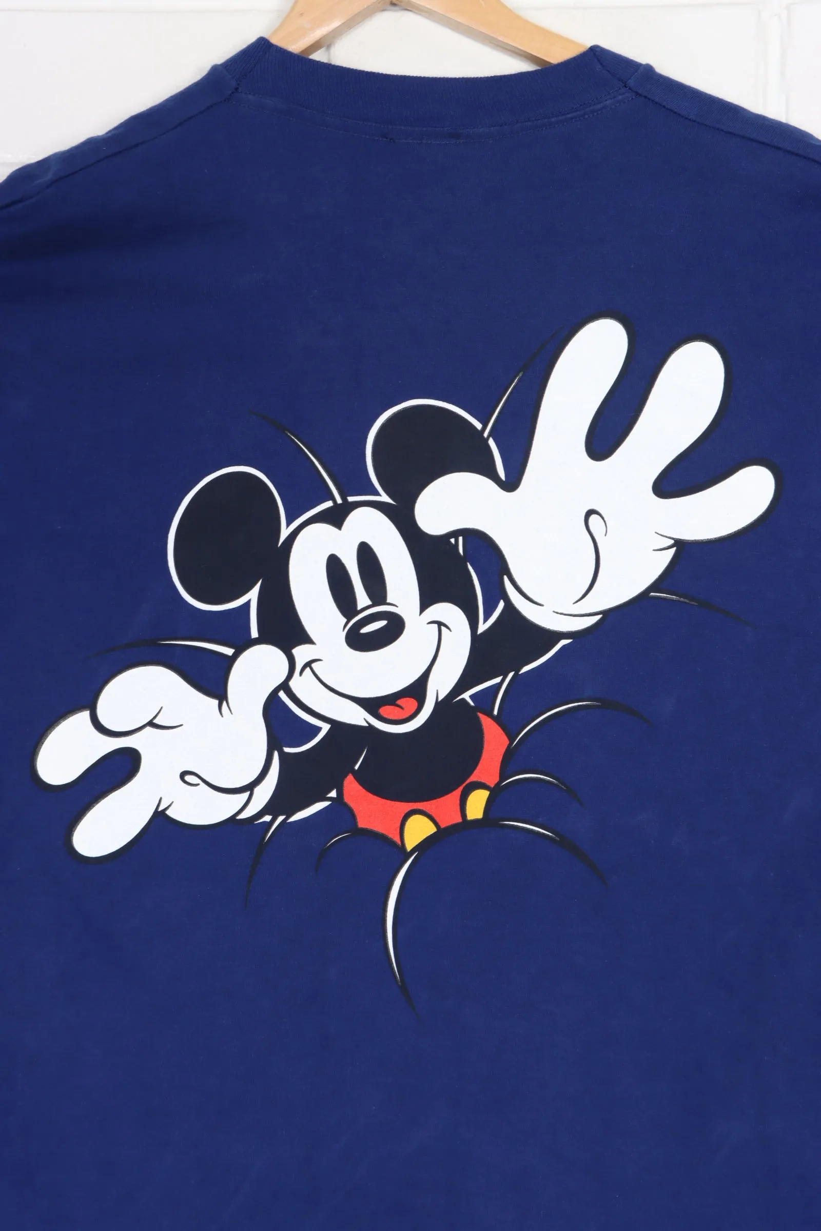 DISNEY Classic Mickey Mouse 90s Front Back Single Stitch T-Shirt USA Made (XXL)