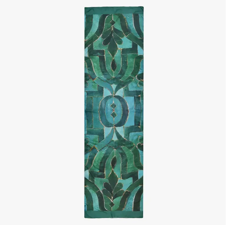 Fleur Stained Glass Silk Scarf