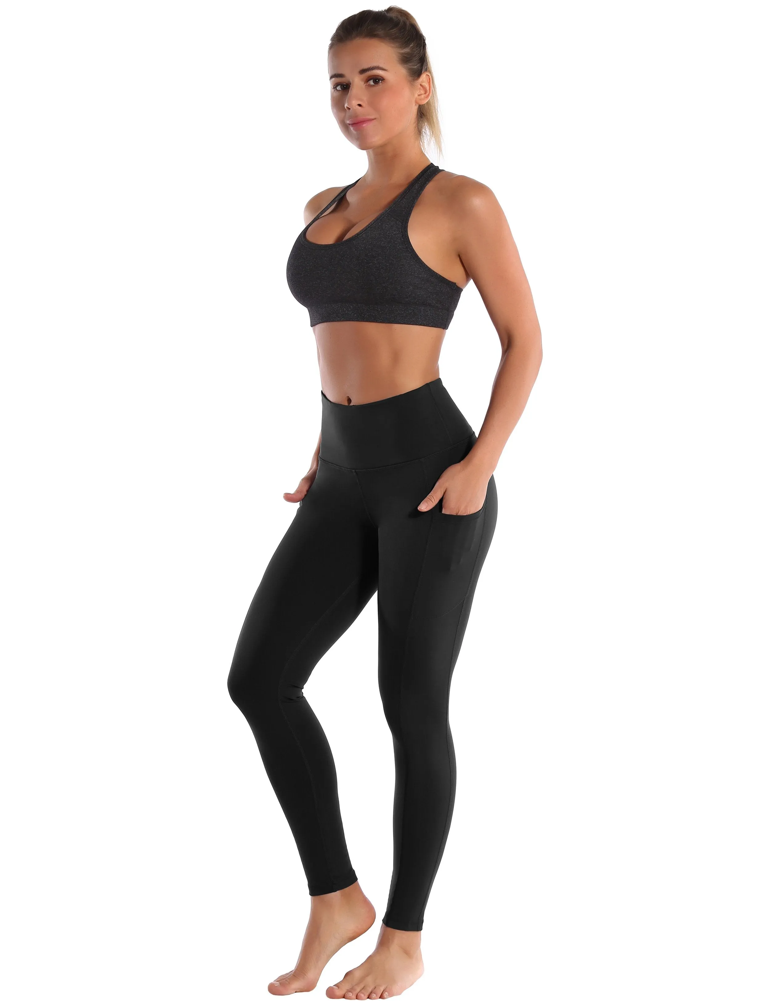 Hip Line Side Pockets yogastudio Pants black ins_yogastudio