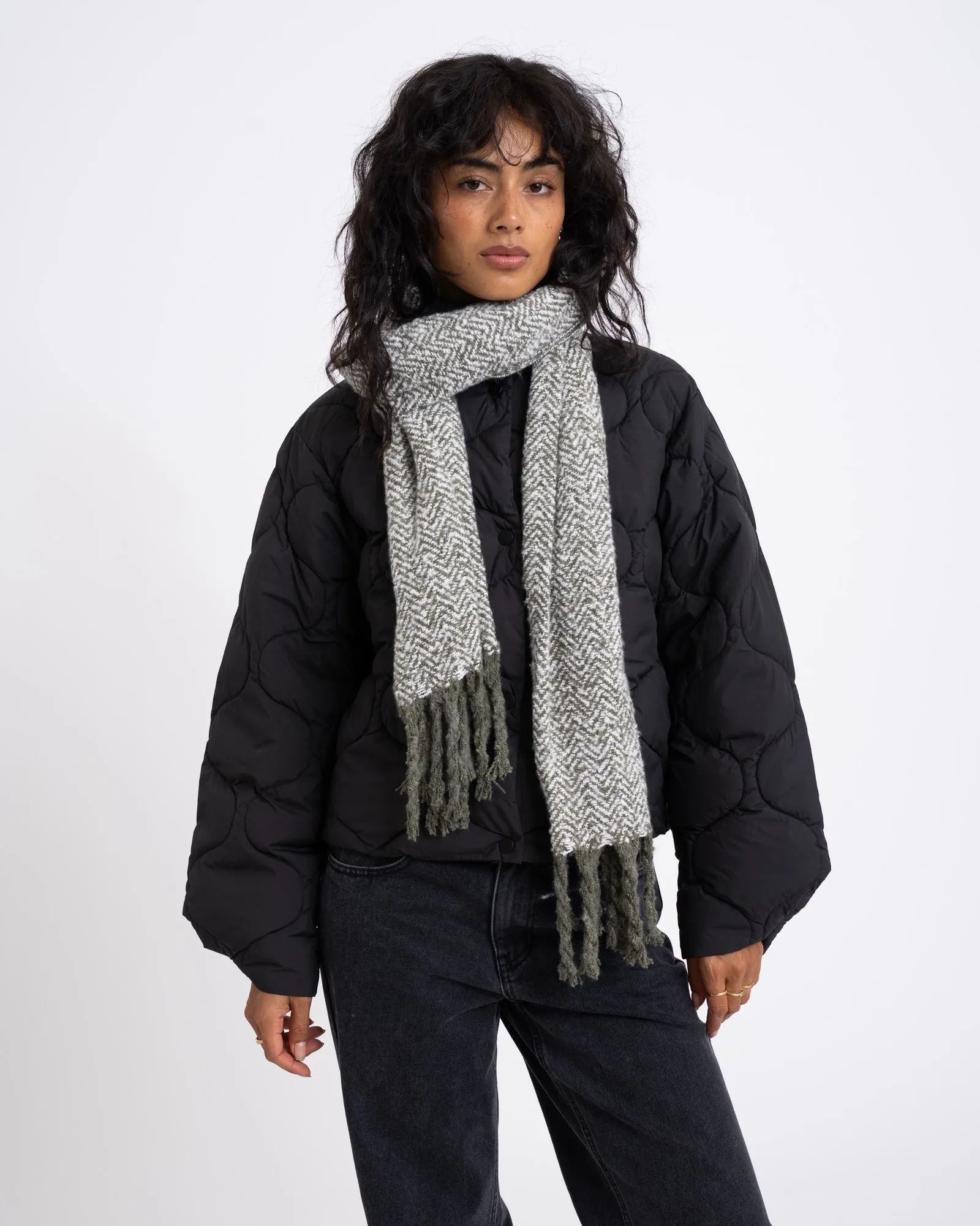 Knitted Scarf Demi Khaki