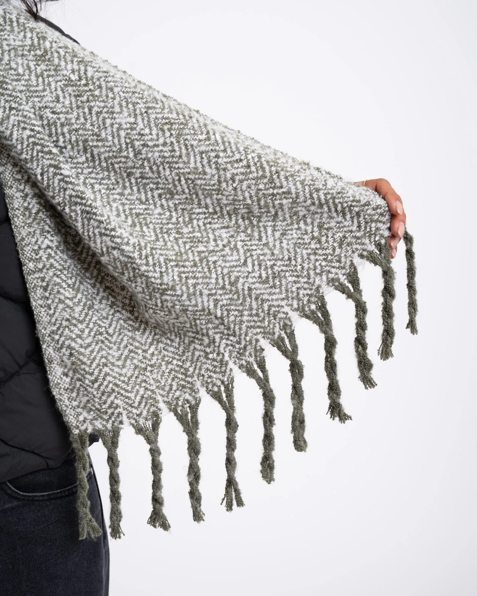 Knitted Scarf Demi Khaki