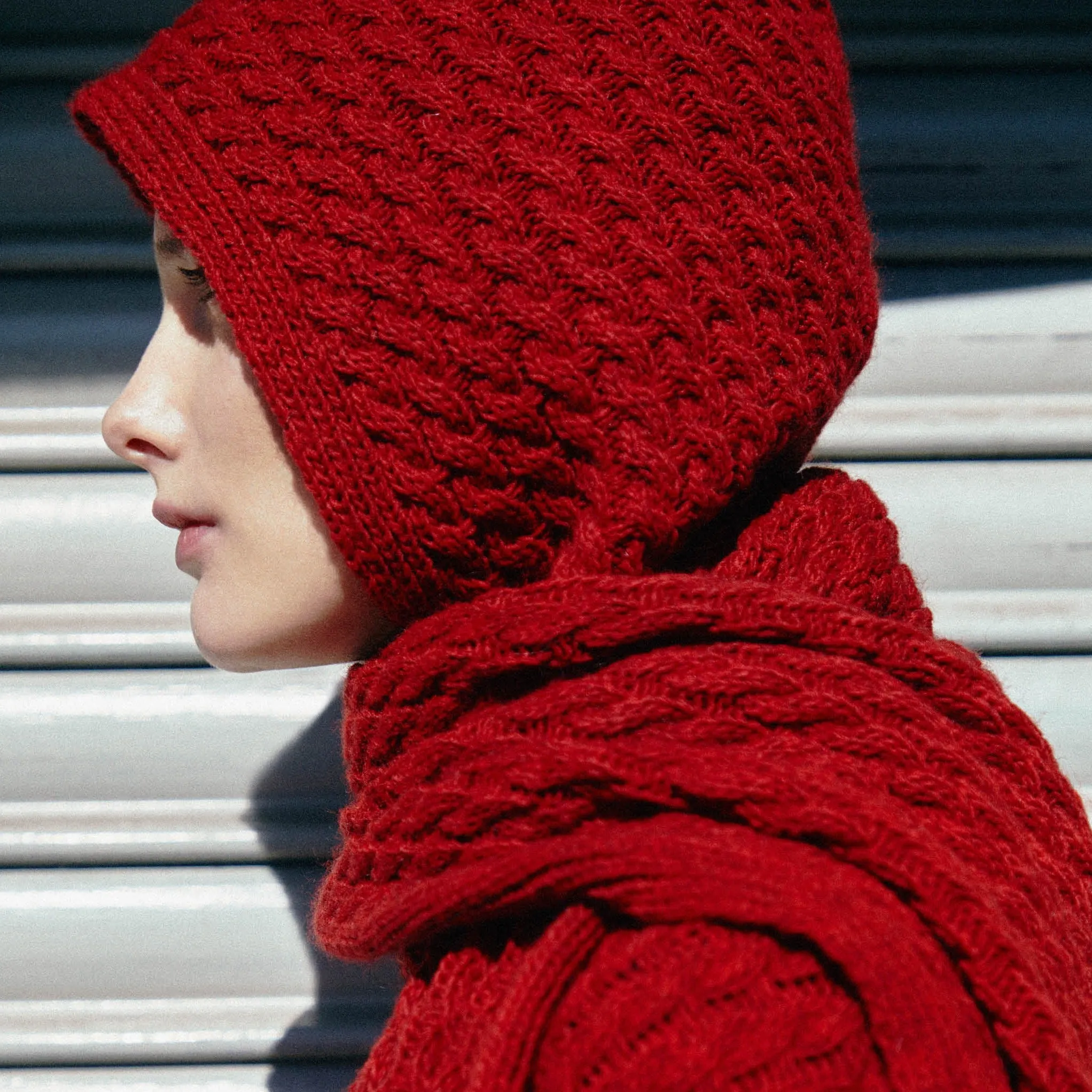 Kylie Red Tricot Scarf