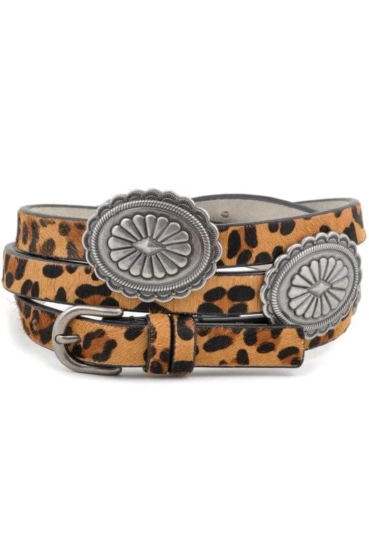 Leopard Concho Belt