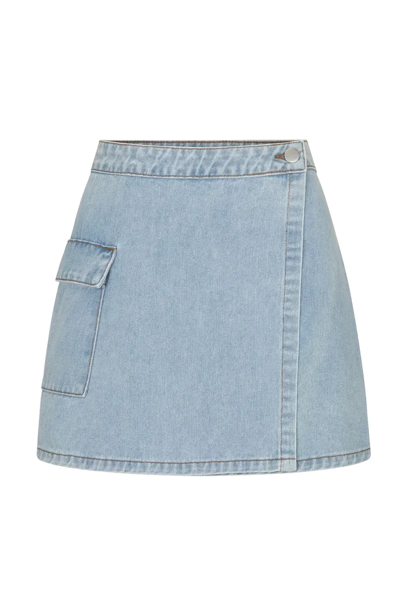 Merci Mini Skirt- Denim