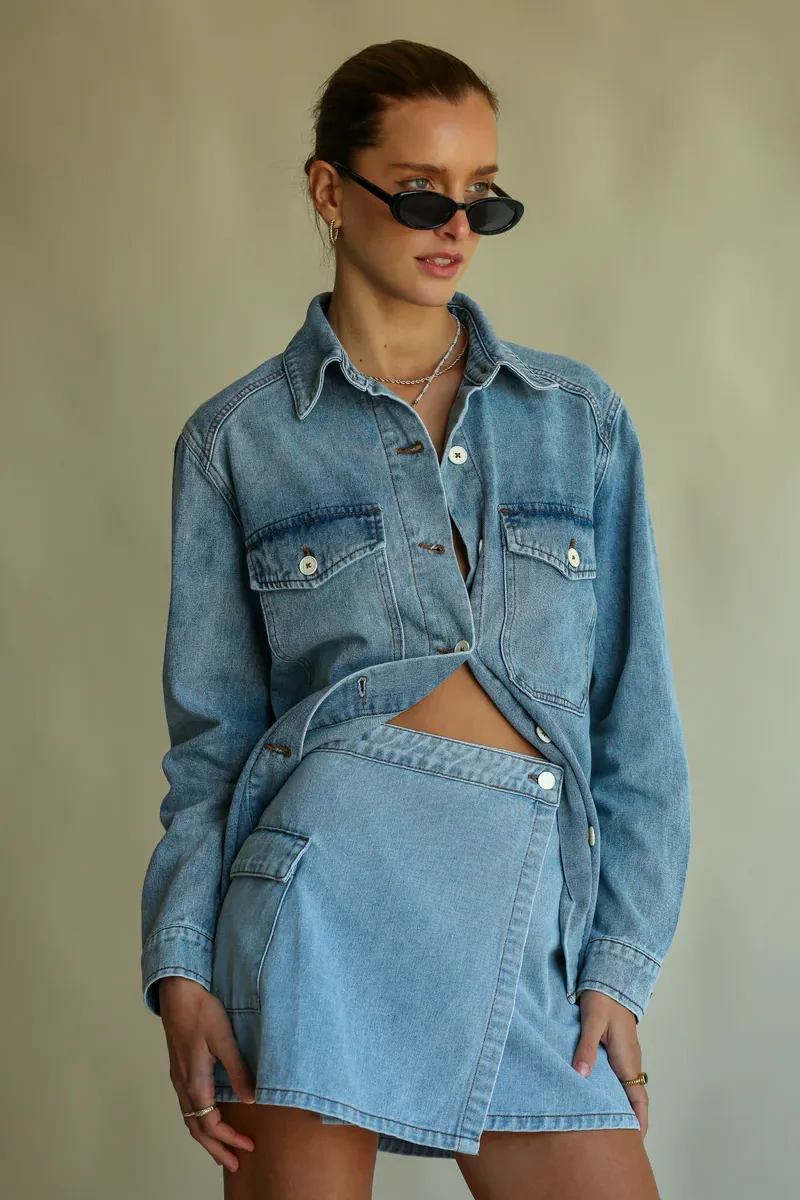 Merci Mini Skirt- Denim