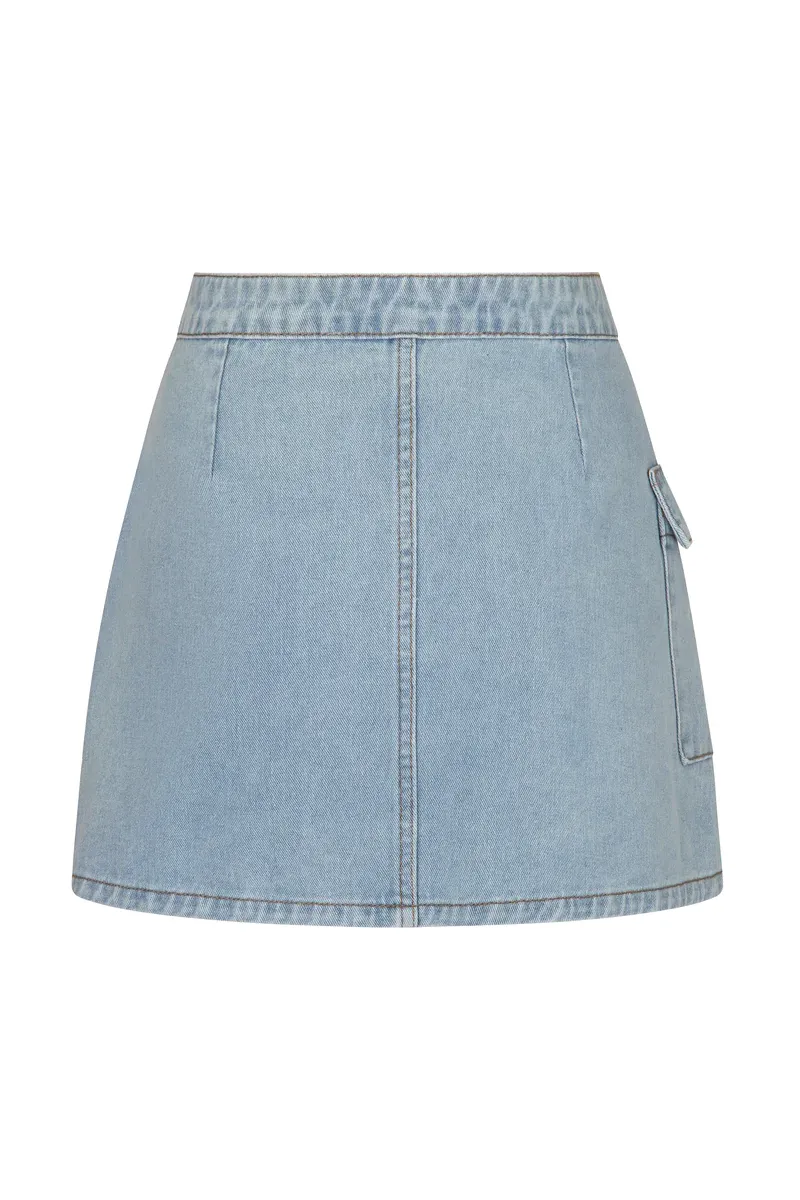 Merci Mini Skirt- Denim