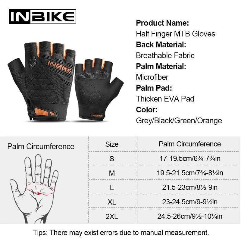 Motorcycle Gloves Half Finger Fingerless Motorbike Gloves Men Women Summer Breathable Cycling Shockproof MTB Sport Gym