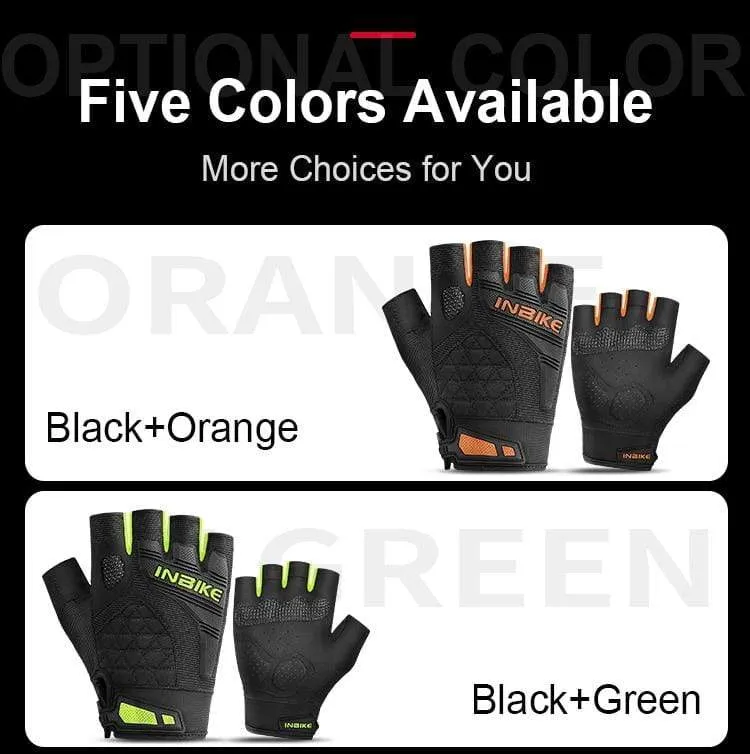 Motorcycle Gloves Half Finger Fingerless Motorbike Gloves Men Women Summer Breathable Cycling Shockproof MTB Sport Gym