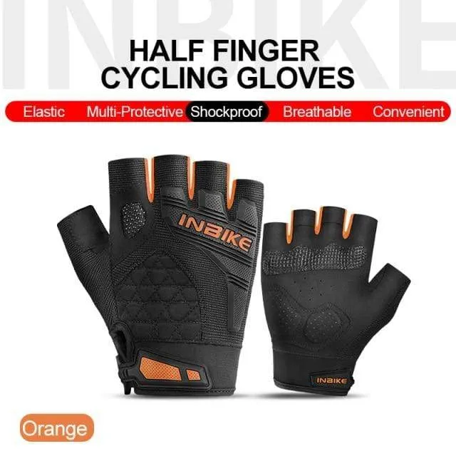 Motorcycle Gloves Half Finger Fingerless Motorbike Gloves Men Women Summer Breathable Cycling Shockproof MTB Sport Gym