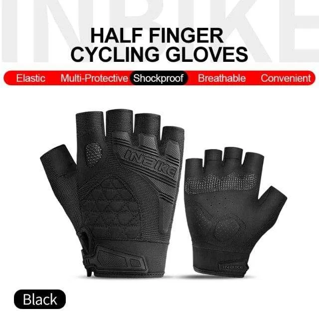 Motorcycle Gloves Half Finger Fingerless Motorbike Gloves Men Women Summer Breathable Cycling Shockproof MTB Sport Gym