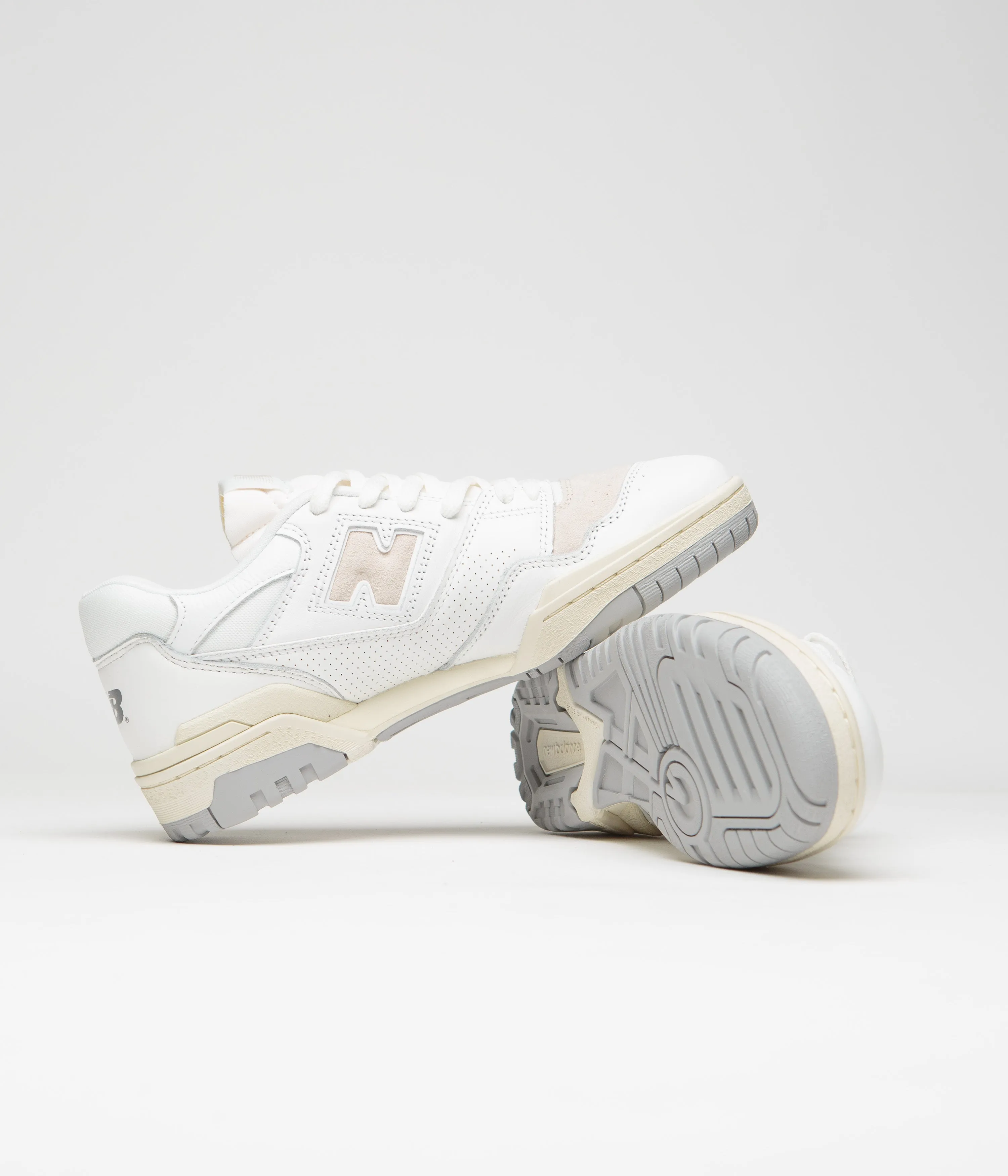 New Balance 550 Shoes - White / White / Grey