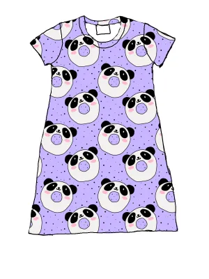 Panda donut tshirt dress,