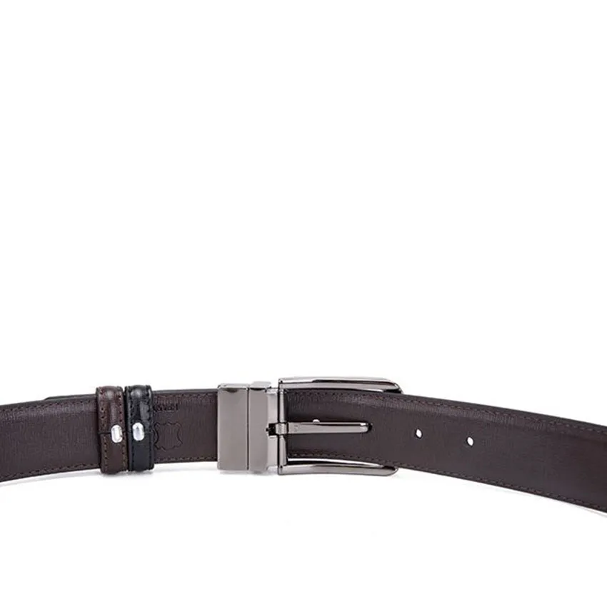 Raz Pin Clip Reversible Men's Belt - Black & Dark Brown