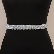 Rhinestone Belt With White Sash Style S210