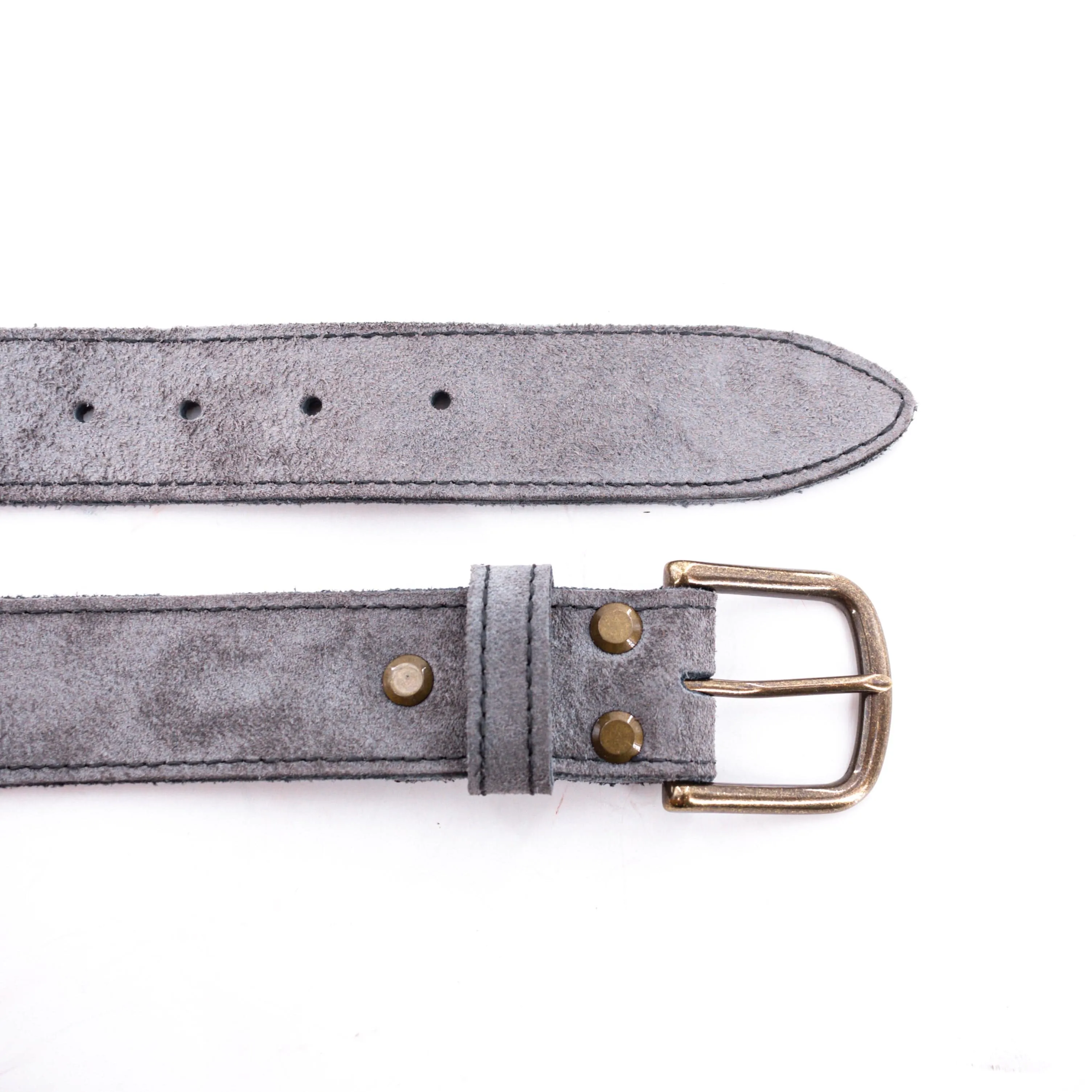 Rough Gray Leather Belt