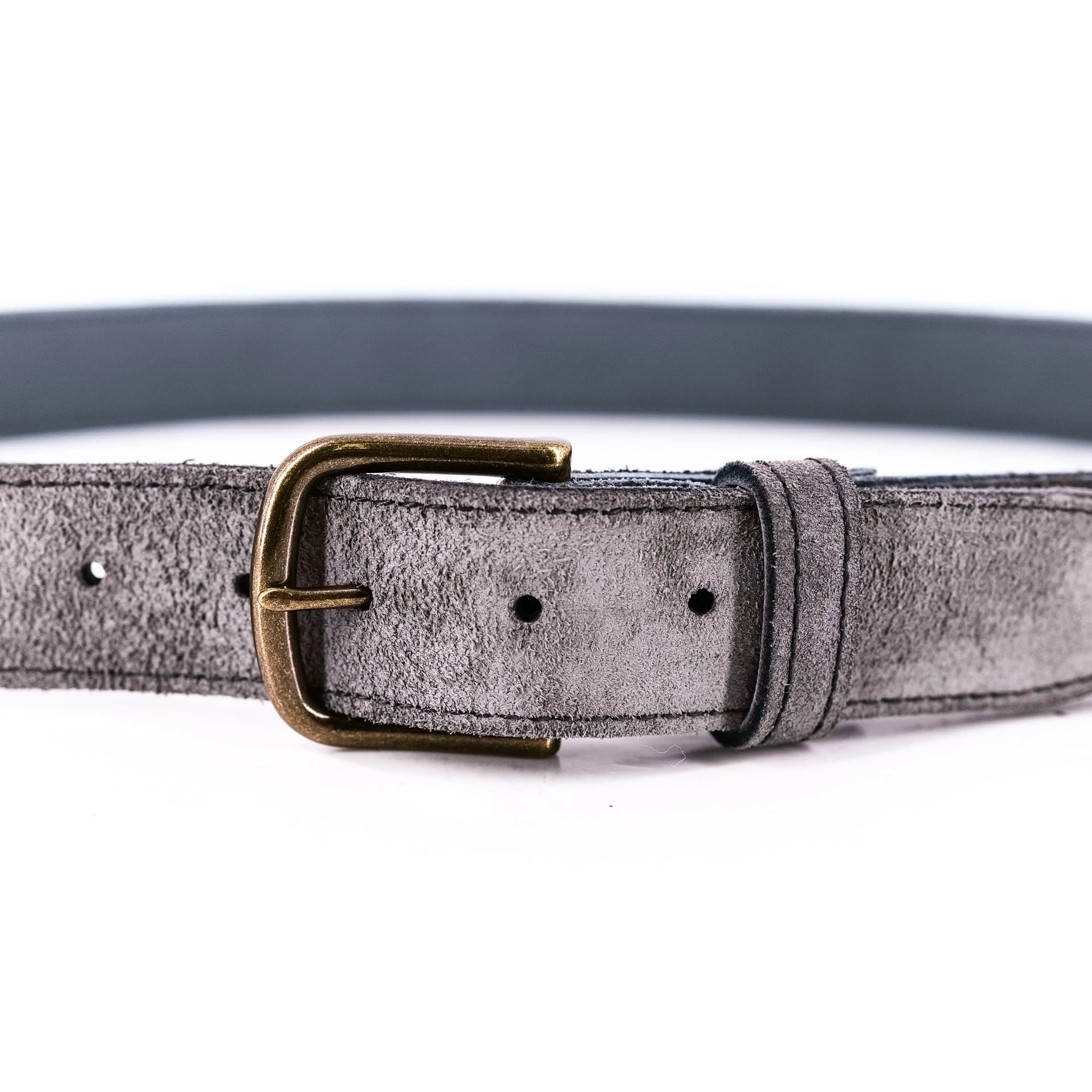 Rough Gray Leather Belt