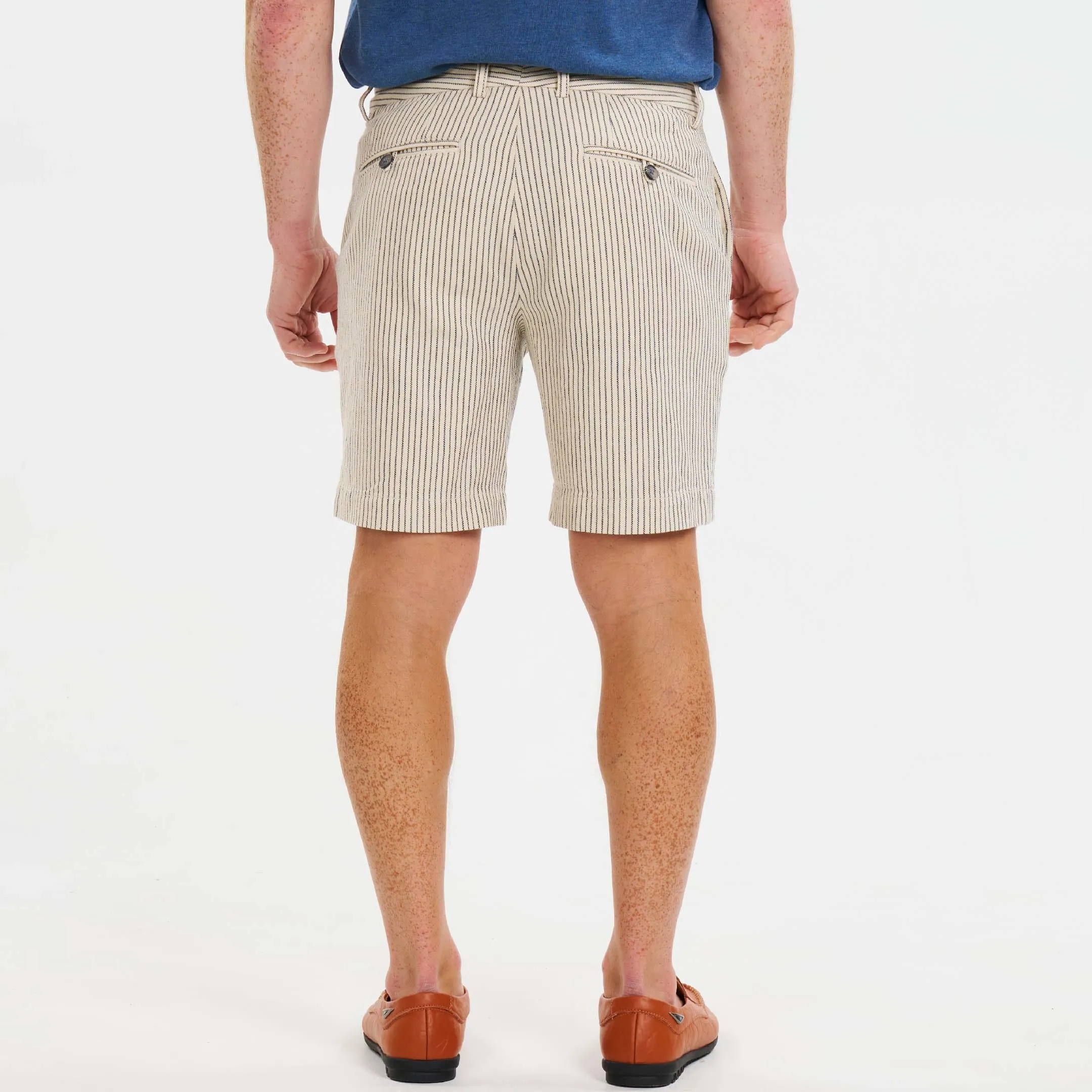 Stone Pinstripe Hampton Stretch Chino Short