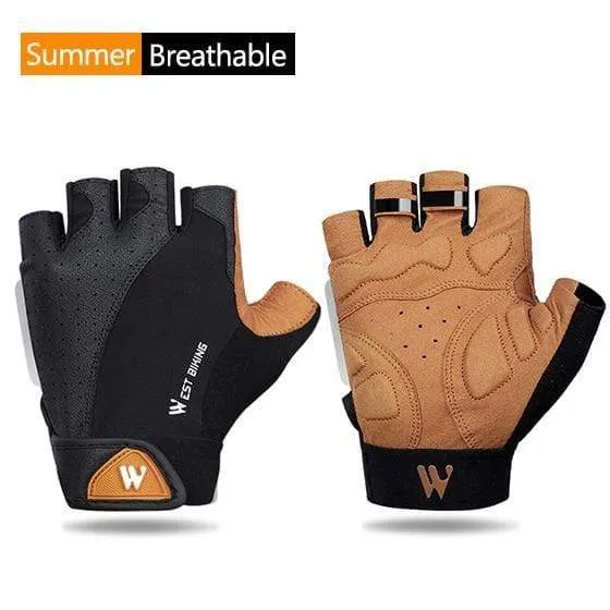 Summer Cycling Gloves MTB Mountain Road Bike Half Finger Gloves Men Women Bicycle Gym Fitness Non-slip Sports Gloves