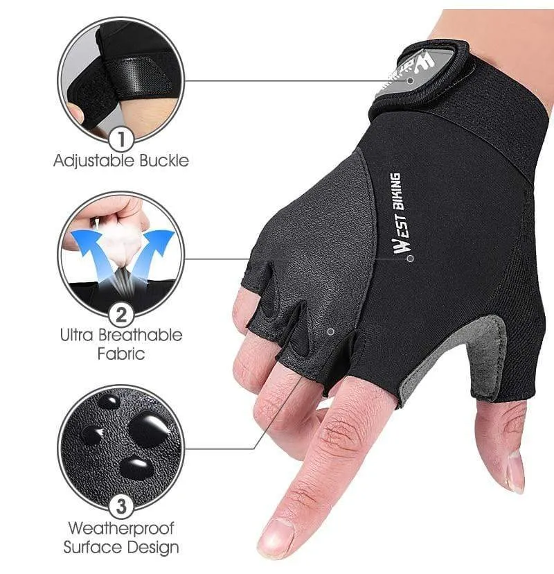 Summer Cycling Gloves MTB Mountain Road Bike Half Finger Gloves Men Women Bicycle Gym Fitness Non-slip Sports Gloves