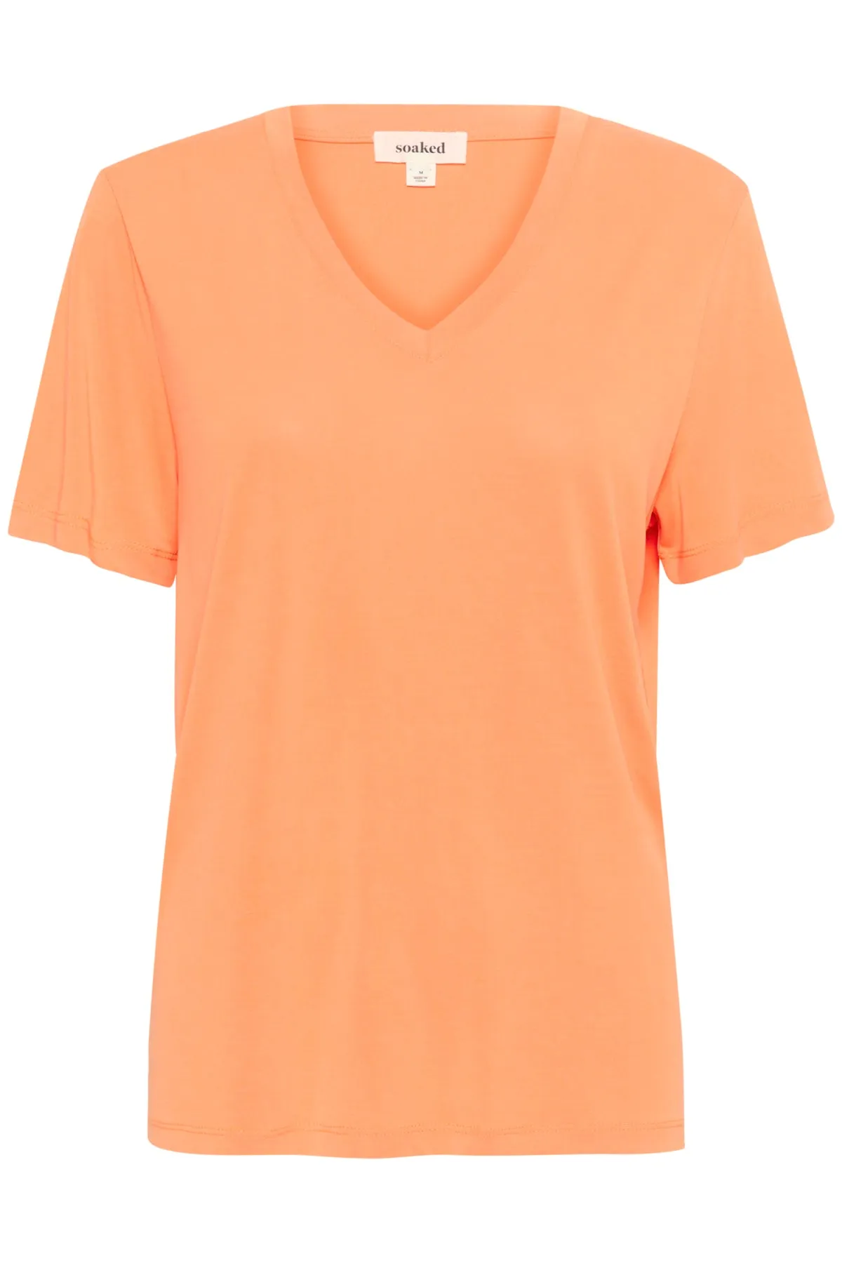 T-shirt Columbine col en v tangerine LENZING ECOVERO certified