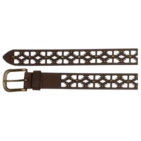 Women's CATCHFLY Dark Brown Laser Belt