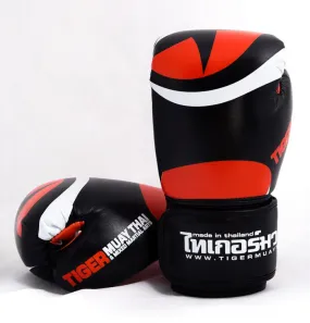 泰拳拳套 Thai Boxing Gloves: Tiger Eye” Black & Orange